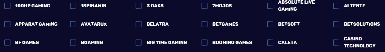 Sélection de jeux de casino en ligne proposée par Spinpanda Casino