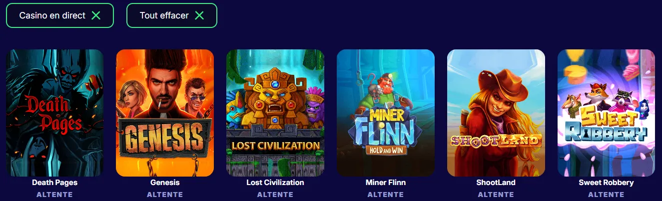 Casino en direct du Spinpanda Casino avec croupiers réels